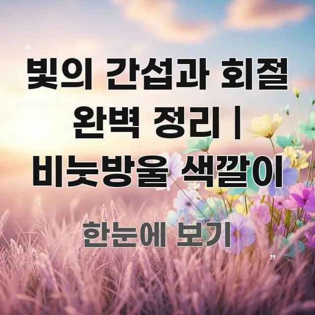 빛의 간섭과 회절 완벽 정리 | 비눗방울 색깔이 주요 흐름을 설명한 모던 카드뉴스 디자인 - 가독성을 높이는 이미지